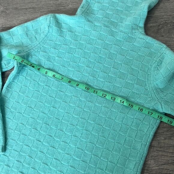 Grayson & Dunn cashmere turtleneck sweater Sz PS Tiffany color - Picture 3 of 6